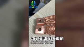 Conector flexible trenzado de cobre T2 de alta densidad para soldadura por puntos