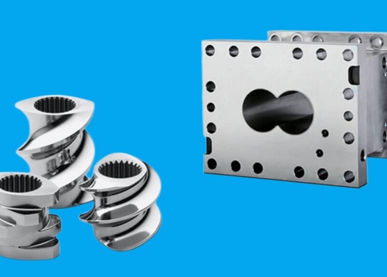 Barril gemelo paralelo bimetálico o de Nitrided del tornillo para la máquina del extrusor
