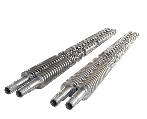 gemelo 38CrMoAlA y solo barril cónico del tornillo para reciclar la máquina