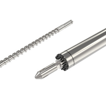 Tornillo bimetálico del cilindro de Toshiba Ec50xs Ec75xs I1.5 con la asamblea de la extremidad