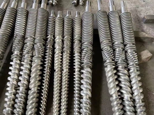 Barril y tornillo dobles cónicos bimetálicos para la máquina plástica del extrusor del PVC