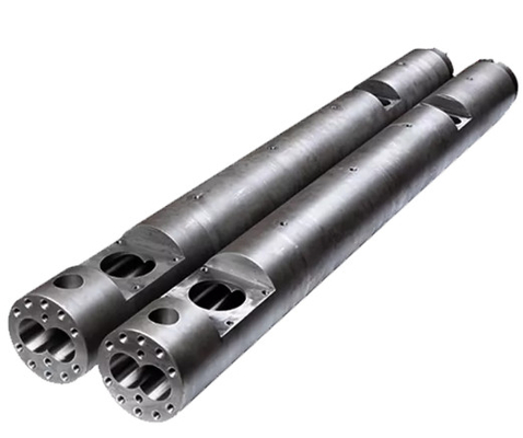 Barril gemelo paralelo bimetálico del tornillo para la máquina plástica del extrusor