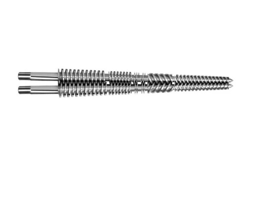 UPVC instalan tubos 65/132 barril gemelo cónico del tornillo con capa bimetálica