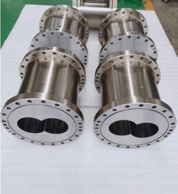 80/156 tornillo cónico bimetálico gemelo y piezas gemelas del extrusor de tornillo del barril