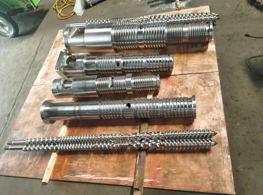 Barril cónico de doble tornillo para extrusora de tubería de PVC 80/156 65/132 55/110 50/105