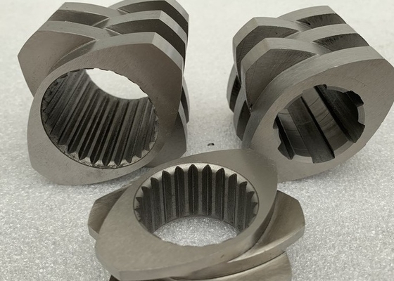 Elements de tornillo gemelo de gran diámetro Zk320 con resistencia al desgaste de material de aleación bimetálico