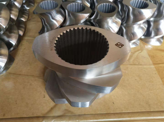 Tornillo de estructura modular y barril para extrusora de plástico de doble tornillo