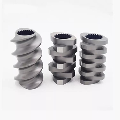 Elemento de tornillo personalizado PM-HIP de acero de nitruro para extrusora de doble tornillo