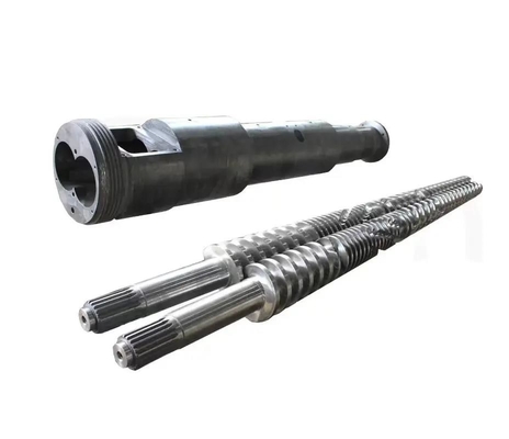 tornillo 38CrMoALA y barril dobles gemelos cónicos para el tornillo del extrusor del ABS del PVC de los PP