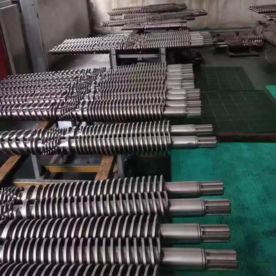 tornillo 38CrMoALA y barril dobles gemelos cónicos para el tornillo del extrusor del ABS del PVC de los PP
