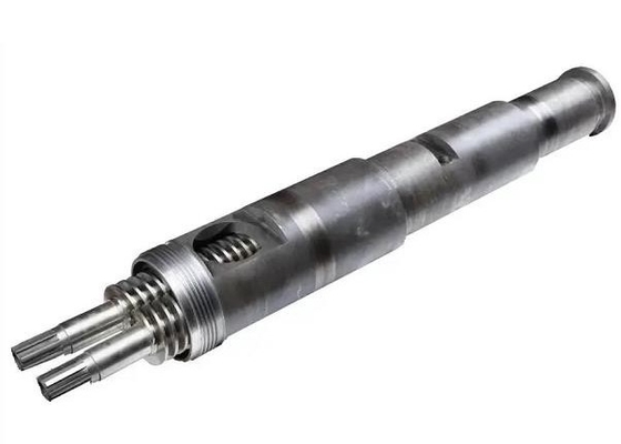 tornillo gemelo cónico de acero estructural y barril de la aleación 38crmoala para el perfil del PVC WPC