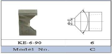 Astilla neumática de la cuchilla de cortador del aparador de la extremidad KE-6-90/superficie amarilla para las extremidades de pulido del casquillo