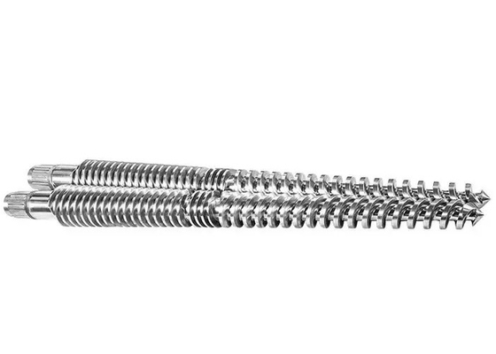 Nitruro Bimetálico tornillos gemelos cónicos WPC PVC PE industria / tornillos y barriles de extrusores
