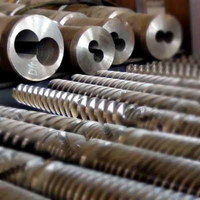 Barril de tornillo / Barril de tornillo gemelo cónico / Barril de tornillo de extrusora para la extrusión de tuberías