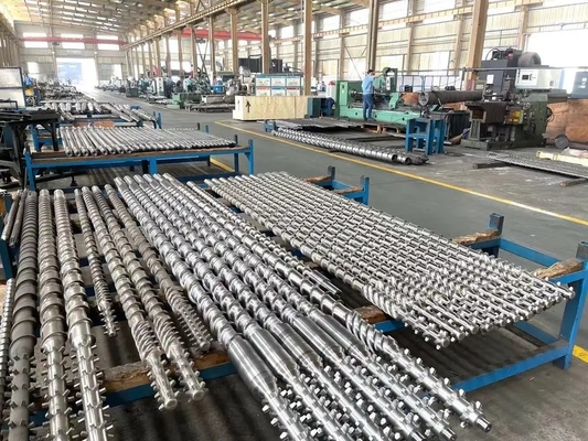 Barril de tornillo / Barril de tornillo gemelo cónico / Barril de tornillo de extrusora para la extrusión de tuberías