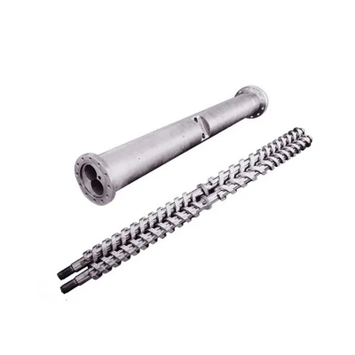 Barril doble del tornillo del extrusor del tubo del PVC UPVC de alto rendimiento para las piezas de maquinaria del Pvc