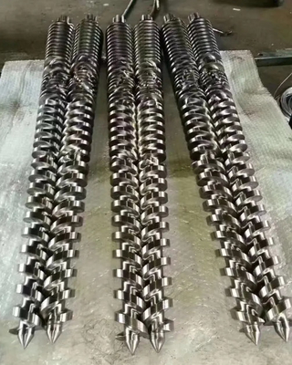 Tornillo y barril gemelos paralelos bimetálicos para el extrusor plástico