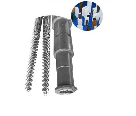 Nitruro Bimetálico tornillos gemelos cónicos WPC PVC PE industria / tornillos y barriles de extrusores