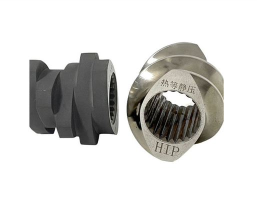 Partes de extrusoras paralelas de doble tornillo para la producción de compuestos, recombinados y regranulados