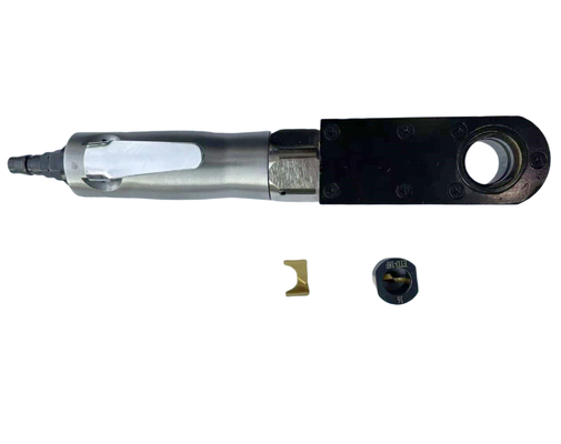 Un lado del penumático de la punta de la cómoda utilizando aire comprimido para rectificar las puntas de electrodos