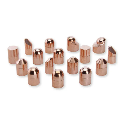 Los electrodos de cobre de la soldadura de resistencia capsulan las extremidades para los materiales consumibles del arma de la soldadura por puntos