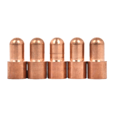 Los electrodos de cobre de la soldadura de resistencia capsulan las extremidades para los materiales consumibles del arma de la soldadura por puntos