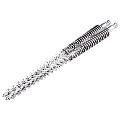 Partes de extrusoras cónicas de doble tornillo para plastificación y mezcla uniforme