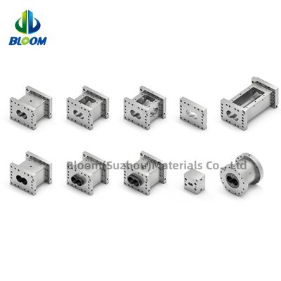 Barril de tornillo de extrusora de plástico gemelo personalizado para la producción de PEEK de plástico de ingeniería