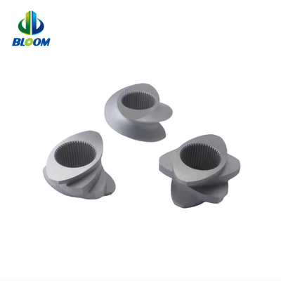 Partes de extrusoras personalizadas Segmentos de tornillos bimetales para reparación en la producción de masterbatch