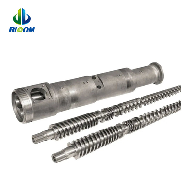 Perfeccionado con alta eficiencia de doble tornillo cónico y barril para PVC WPC