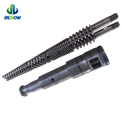 Tornos y barril cónicos gemelos resistentes al desgaste para PVC WPC TPE / TPU
