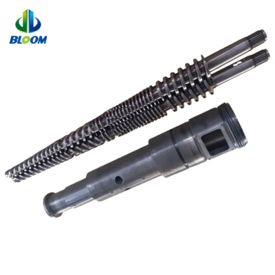 Tornillo y cilindro gemelos cónicos bimetálicos para láminas y tubos de PVC WPC