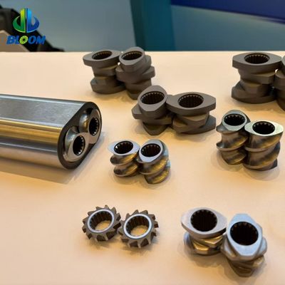 Partes de extrusoras Barril y revestimiento de tornillo de segmento para mezclar, mezclar y granular resinas plásticas con retardante de llama sin halógenos
