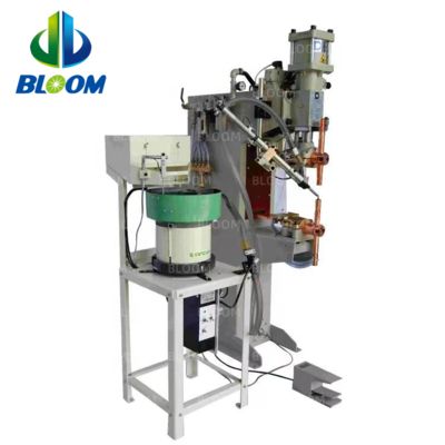 Máquina automática de soldadura por resistencia para transporte de pernos y tuercas con fuente de alimentación trifásica y capacidad nominal de 100KVA