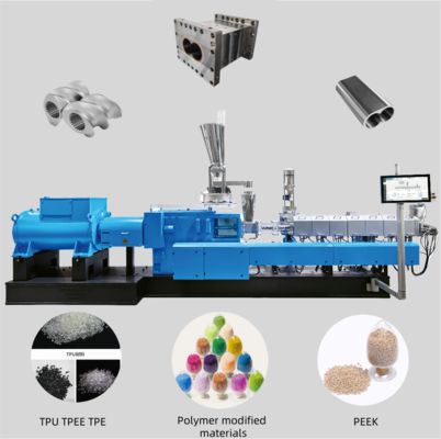 Elementos de doble tornillo de alta precisión con aleaciones de 38CrMoAl CR12MoV y W6542 para extrusoras de compuestos de polímeros