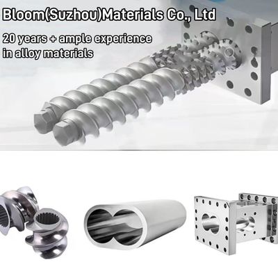 Elementos de doble tornillo de alta precisión para el compuesto de polímeros en la industria del plástico Extrusores paralelos de doble tornillo