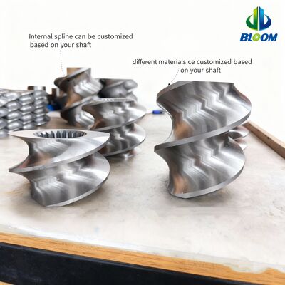 Partes de extrusoras de tornillos gemelos resistentes al desgaste y la corrosión con especificaciones personalizadas y alta capacidad de par