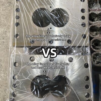 Estructura modular Barril de tornillo doble de aleación de níquel con resistencia al desgaste para la extrusión de plásticos