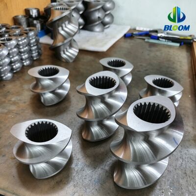 Elementos extrusores de doble tornillo de alta resistencia al desgaste con mecanizado de precisión CNC y dureza HRC 58-62