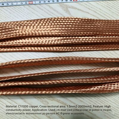Conector flexible trenzado de cobre para transmisión de energía industrial