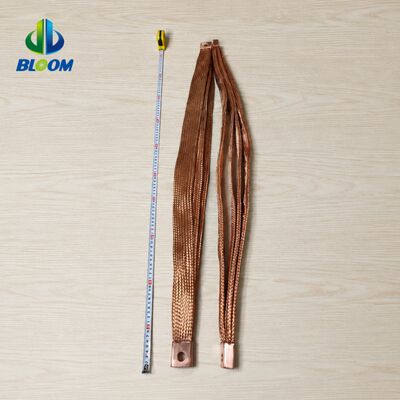 Conector flexible trenzado de cobre puro con superficie cubierta de níquel y aislamiento personalizado para la distribución de energía