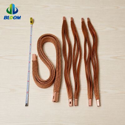 Conector flexible trenzado de cobre puro con superficie cubierta de níquel y aislamiento personalizado para la distribución de energía