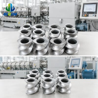 Elementos extrusores de doble tornillo de alta resistencia al desgaste con mecanizado de precisión CNC y dureza HRC 58-62