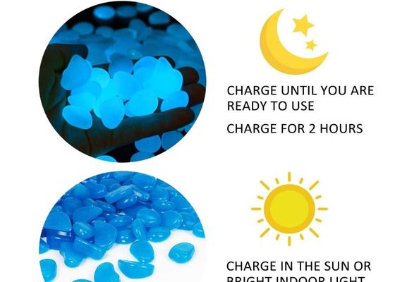 Guijarros fluorescentes verdes azules no radiactivos de la resina para la decoración casera