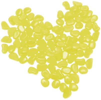 Superficie luminosa del cuarzo de los guijarros del jardín del acuario decorativo amarillo