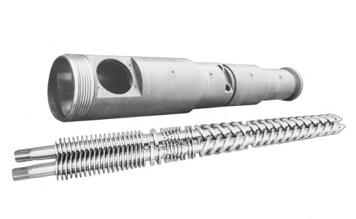 Barril gemelo cónico bimetálico/de Nitrided del tornillo para el extrusor