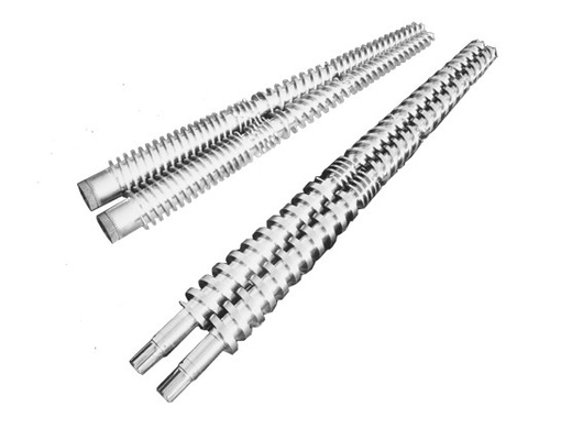 Barril gemelo cónico bimetálico/de Nitrided del tornillo para el extrusor