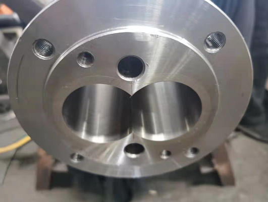 Barril gemelo cónico del extrusor del nitruro X800 para procesar el ABS del PLA del HDPE del LDPE del PVC PP PE