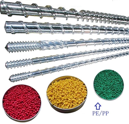 Barril bimetálico del tornillo para LDPE/el HDPE/máquina del moldeo por insuflación de aire comprimido de los PP/del PE/del PVC