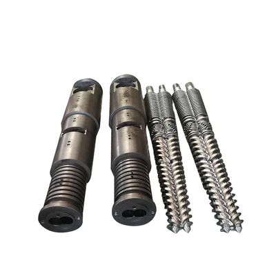 Barril gemelo cónico del tornillo para la máquina plástica del tubo de UPVC